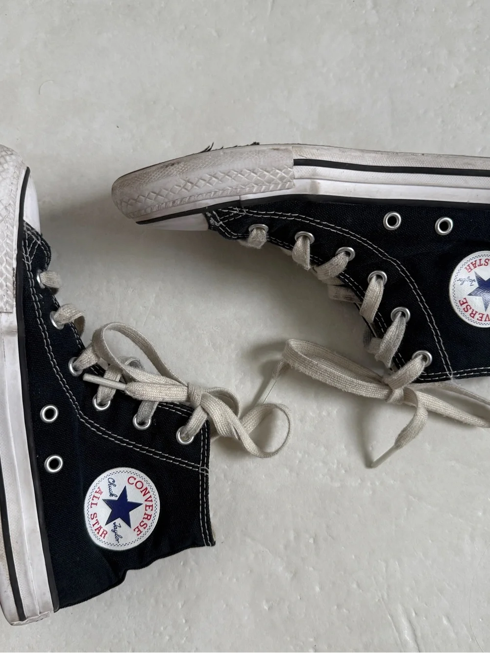 Converse Kids' Black High-Top Canvas Sneakers - Classic All Star size 1